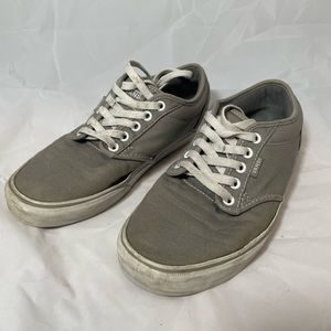 Grey womens vans canvas shoes